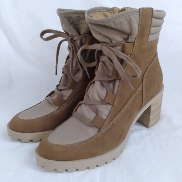 NWT Dolce Vita "Nollie" Tan Women's Combat Boots, Size 10 - Picture 1 of 11